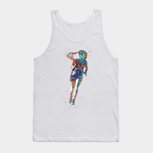 Lacrosse Player Girl Tank Top